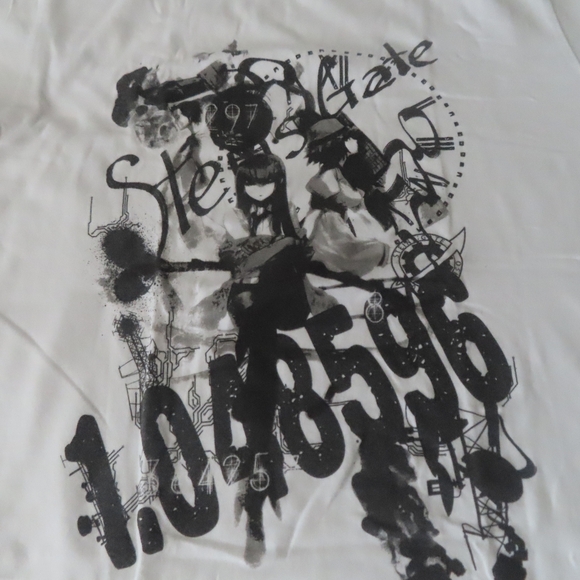 vintage COSPA STEINS GATE Collage Tshirt White Size: M - Picture 2 of 6